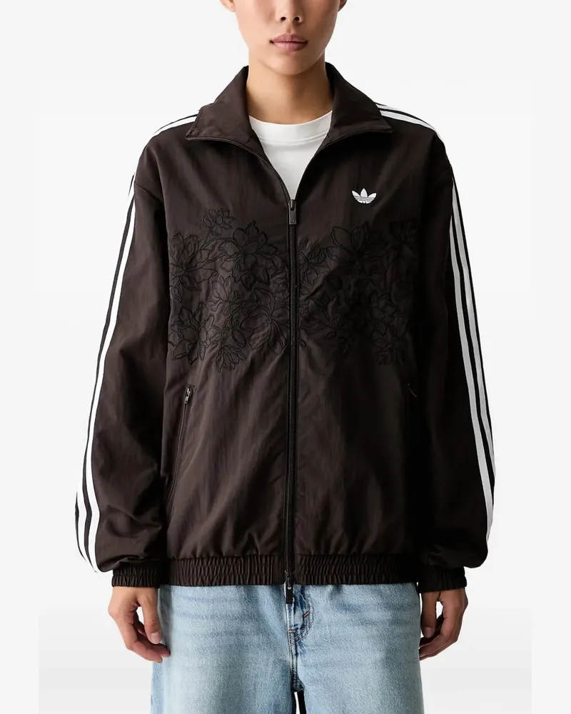 adidas GFX Firebird Sportjacke mit Blumenprint - Braun Braun