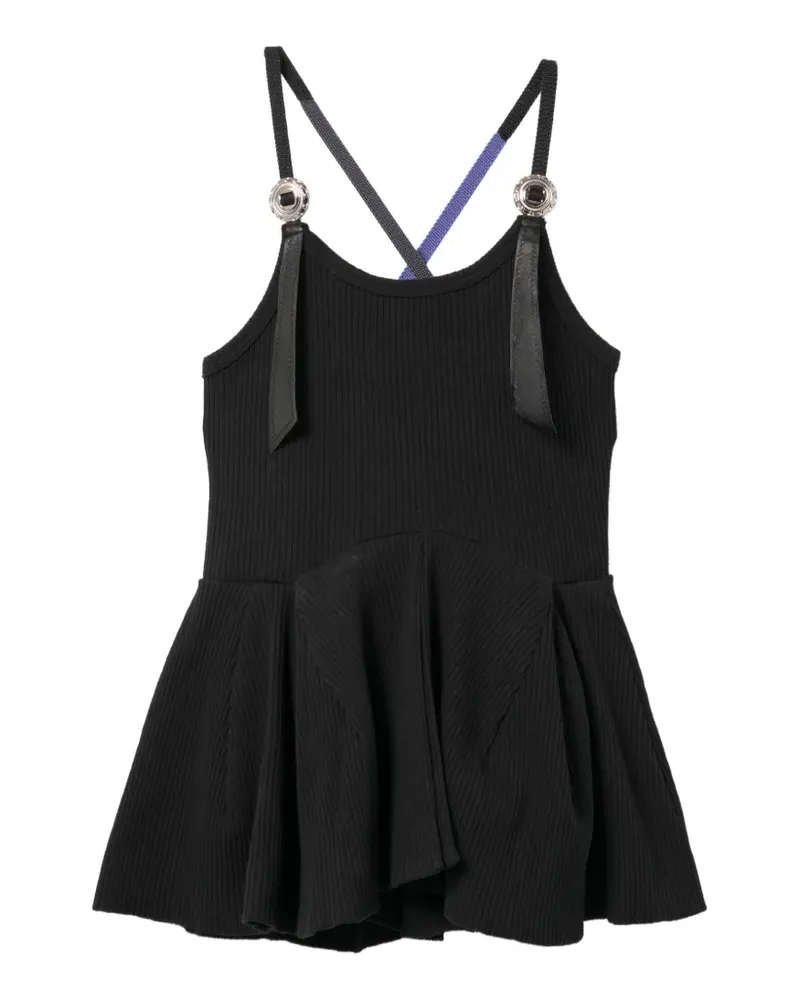 Toga Top mit Schößchen - Schwarz Schwarz