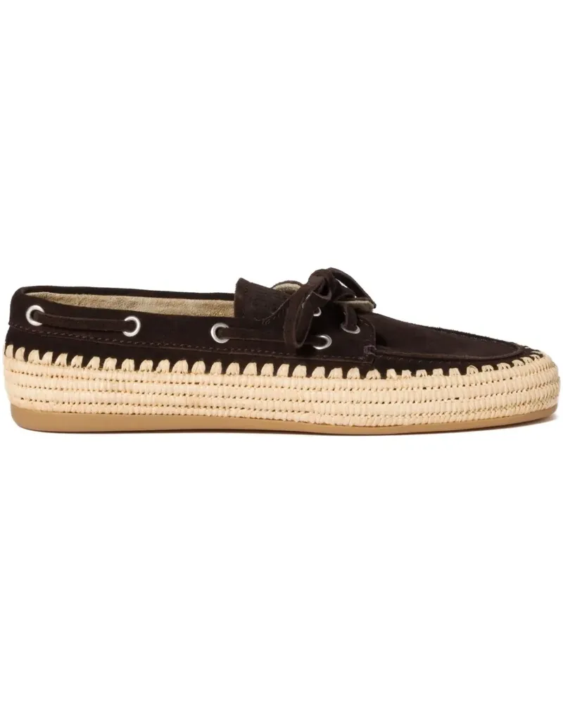 Miu Miu Segelschuhe aus Wildleder - Braun Braun