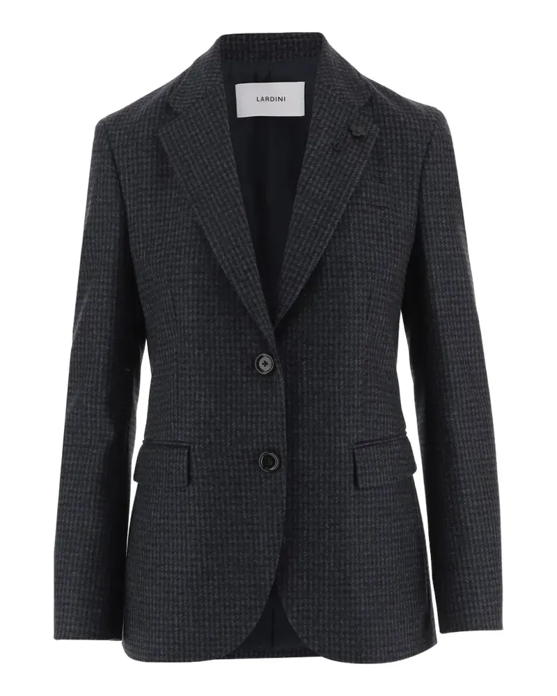 LARDINI houndstooth-pattern single-breasted blazer - Schwarz Schwarz