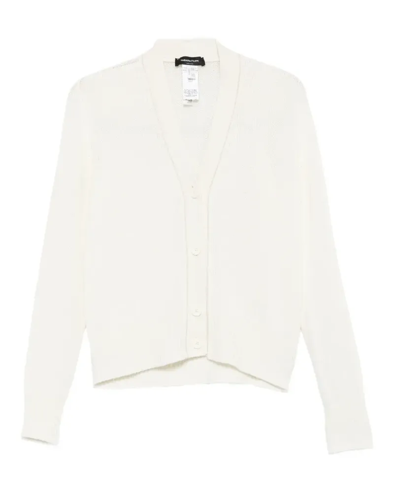 Fabiana Filippi V-neck button-up cardigan - Nude Nude