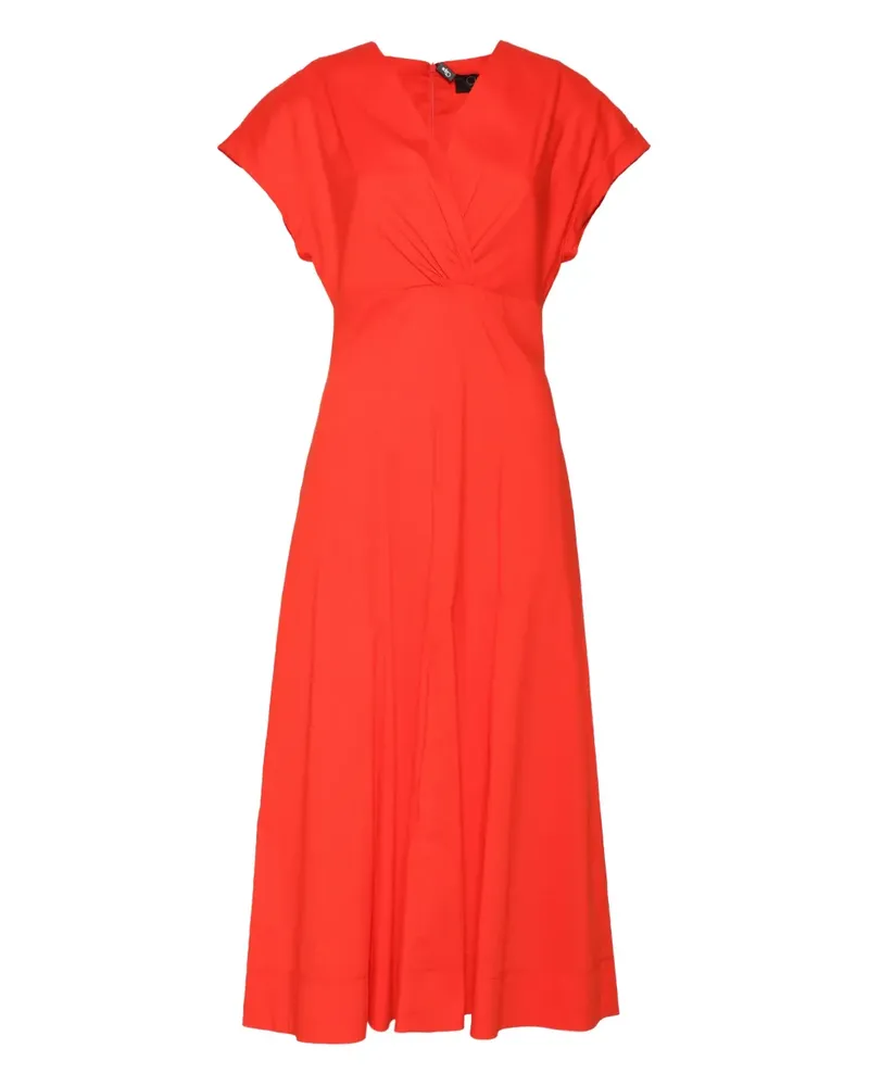 Clips Kleid mit V-Ausschnitt - Rot Rot