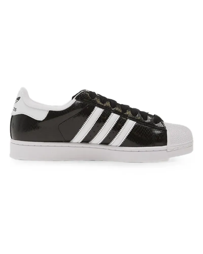 adidas Superstar II Sneakers mit Schlangen-Effekt - Schwarz Schwarz