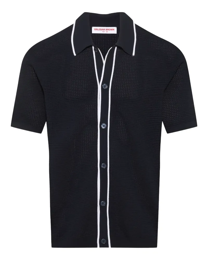 Orlebar Brown Roddy Hemd mit Knopfleiste - Blau Blau