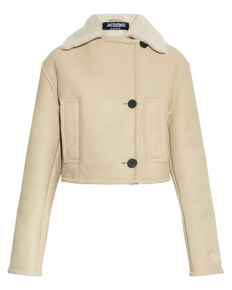 Jacquemus Cabanjacke aus Shearling - Nude Nude