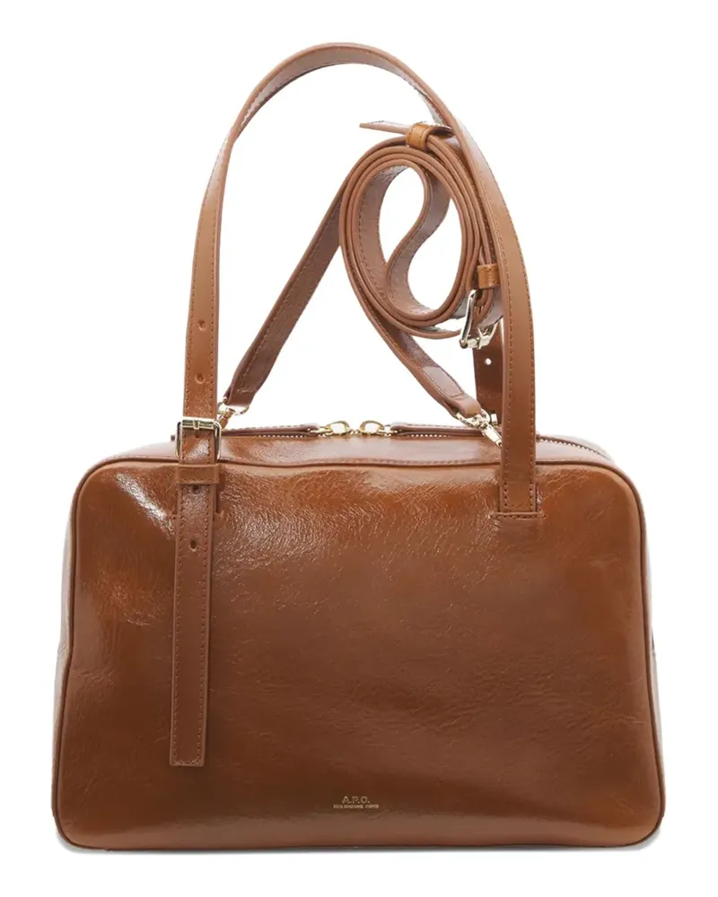 A.P.C. leather shoulder bag - Braun Braun