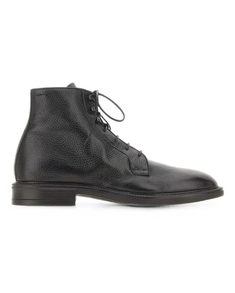 Alexander Hotto grained leather ankle boots - Schwarz Schwarz