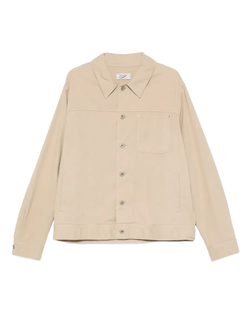 PENCE logo-patch shirt jacket - Nude Nude