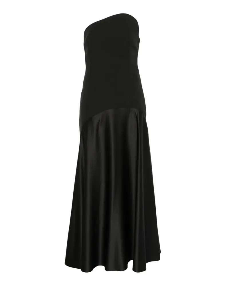 Solace London The Edison Midikleid in Schwarz Schwarz