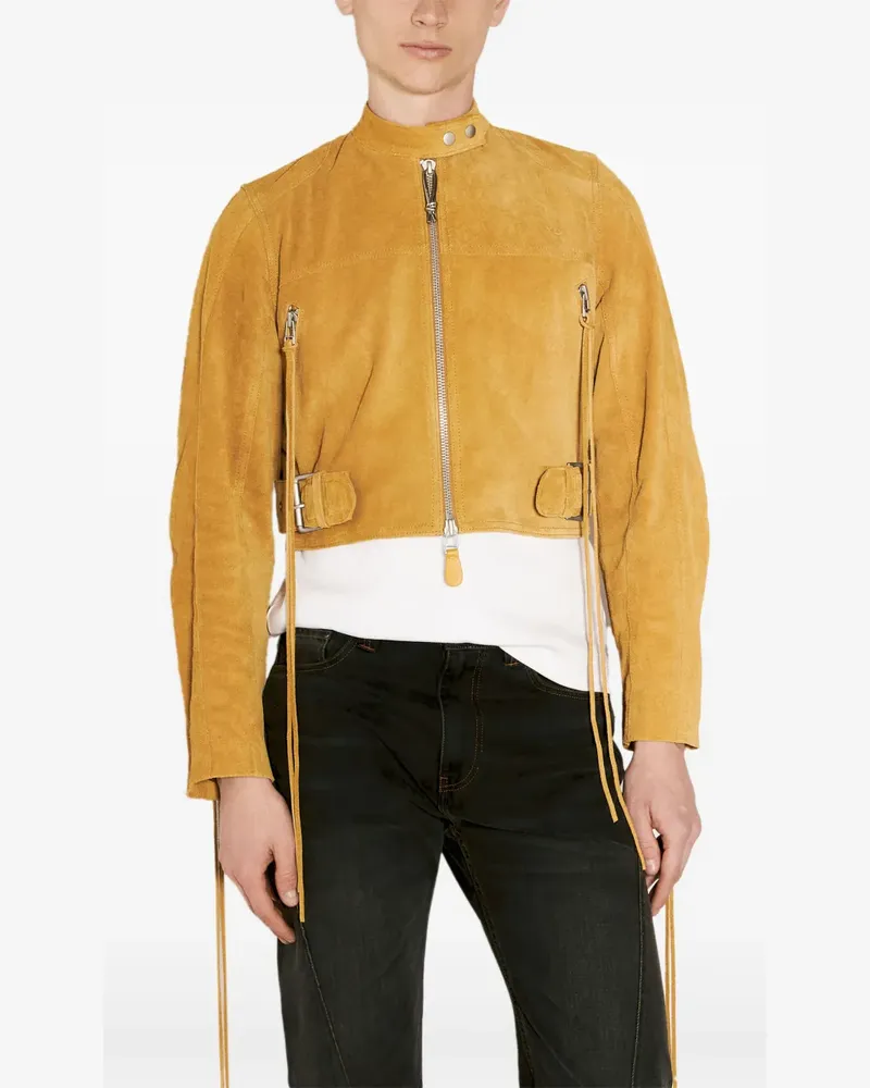 Eytys Cropped-Jacke aus Wildleder - Gelb Gelb