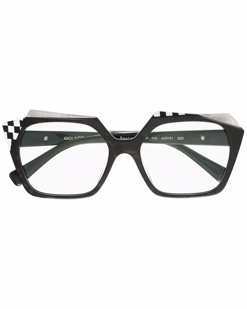 Alain Mikli Eckige Brille - Schwarz Schwarz