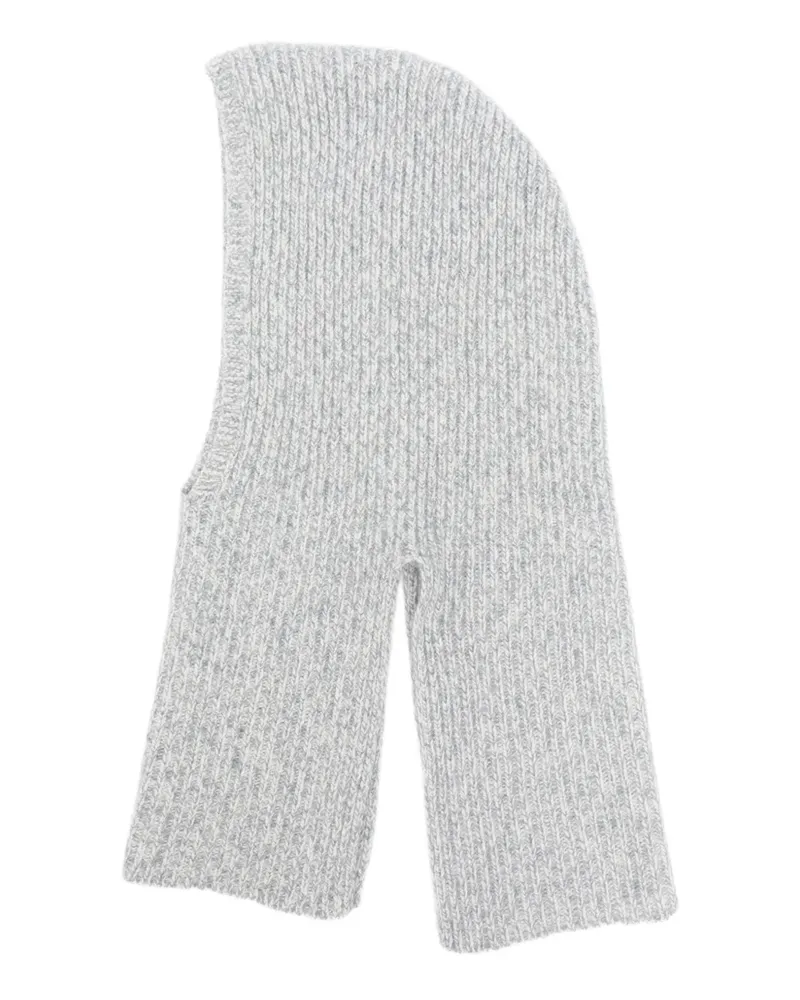 Eleventy Gerippte Balaklava - Grau Grau