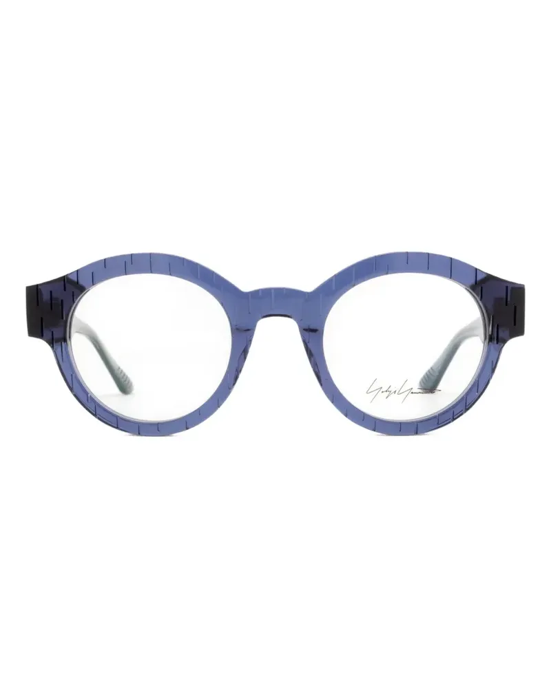 Yohji Yamamoto round-frame glasses - Blau Blau