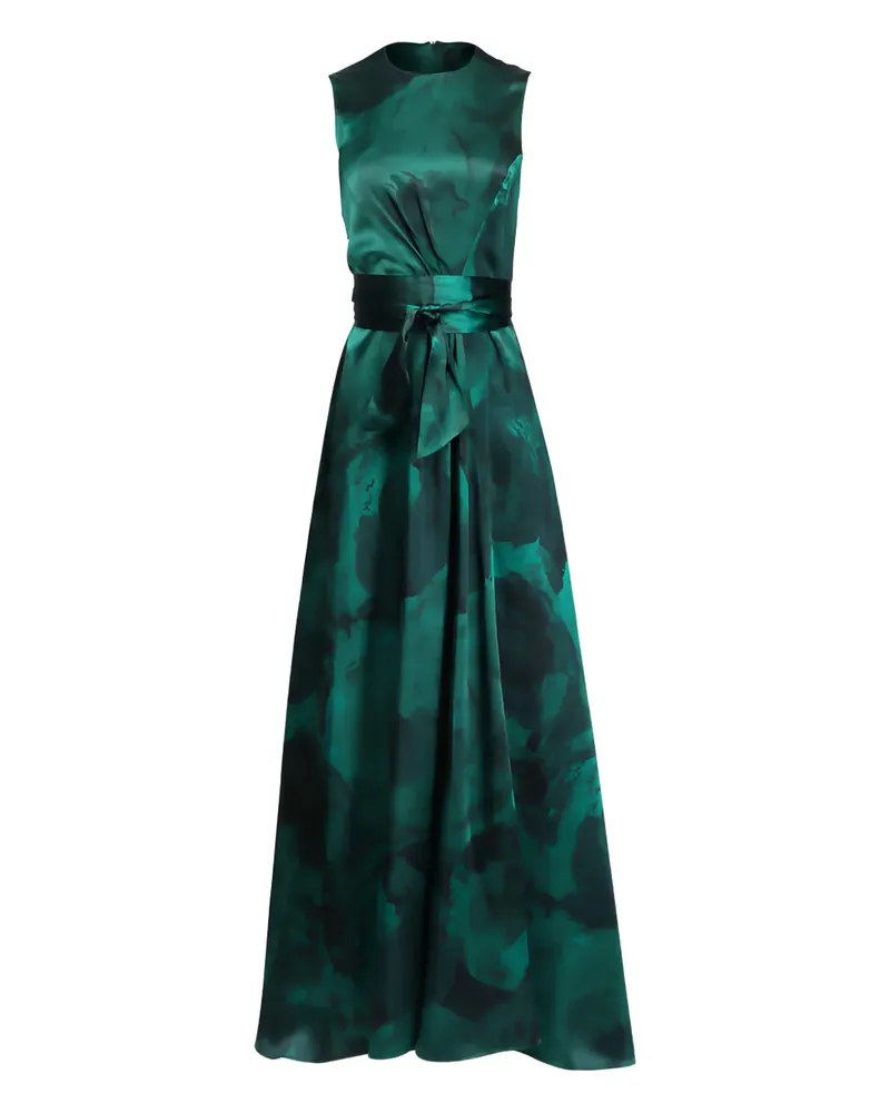 Kiton Maxikleid mit Taillengürtel - Grün Grün