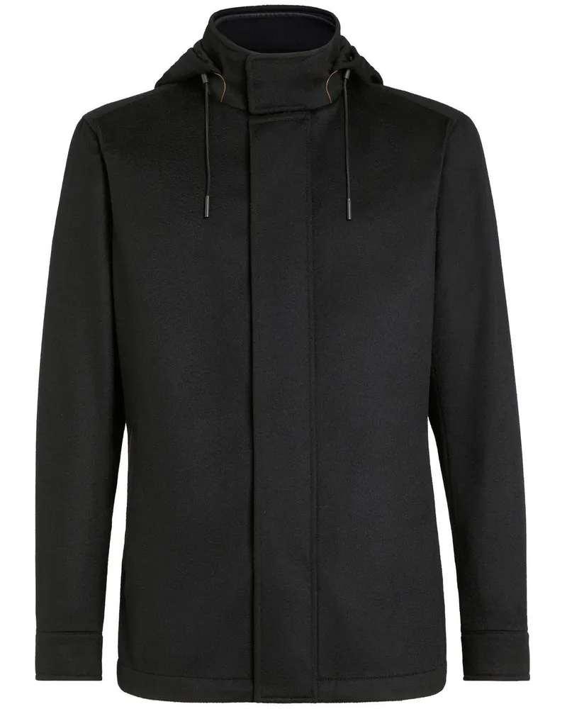 Ermenegildo Zegna Elements Cima Oasi Jacke aus Kaschmir - Schwarz Schwarz