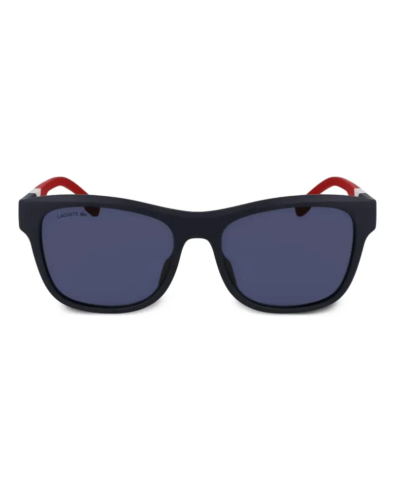 Lacoste Eckige Sonnenbrille mit mattem Gestell - Blau Blau
