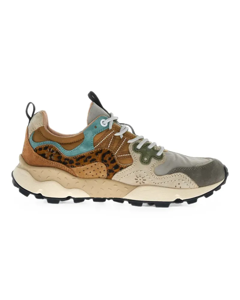 Flower MOUNTAIN Sneakers mit Leopardenprint - Nude Nude