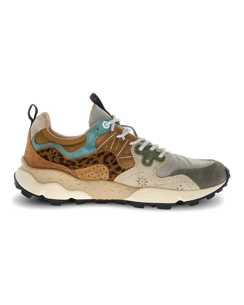 Flower MOUNTAIN Sneakers mit Leopardenprint - Nude Nude
