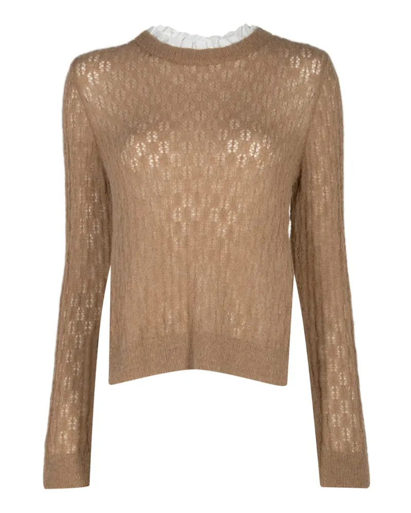 Sea contrast-back sweater - Nude Nude
