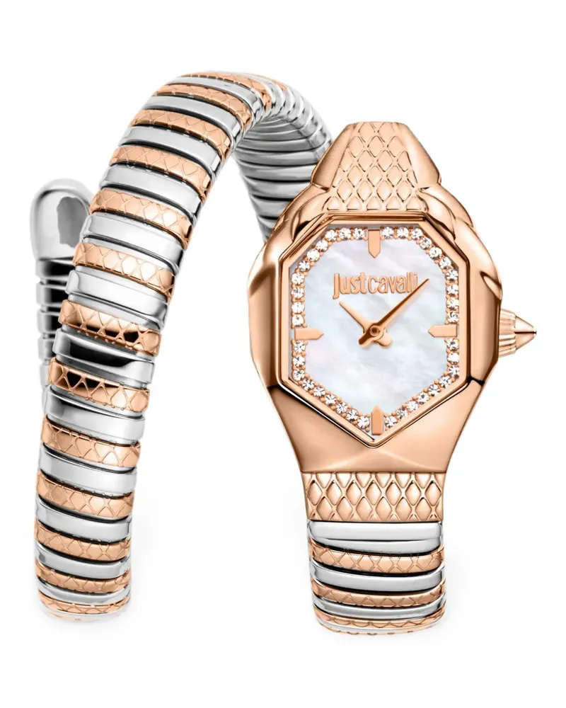 Just Cavalli Aria Snake Armbanduhr 22mm - Silber Silber