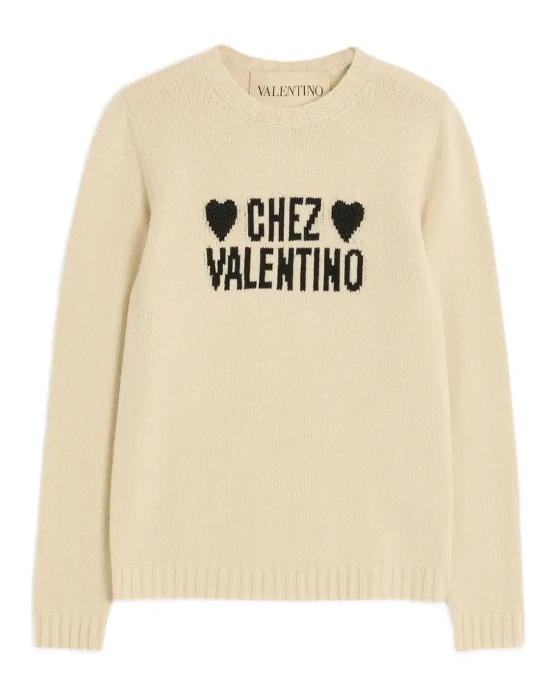 Valentino Garavani Pullover mit Herzverzierung - Nude Nude