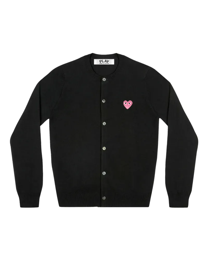 Comme des Garçons Cardigan mit Herz-Patch - Schwarz Schwarz