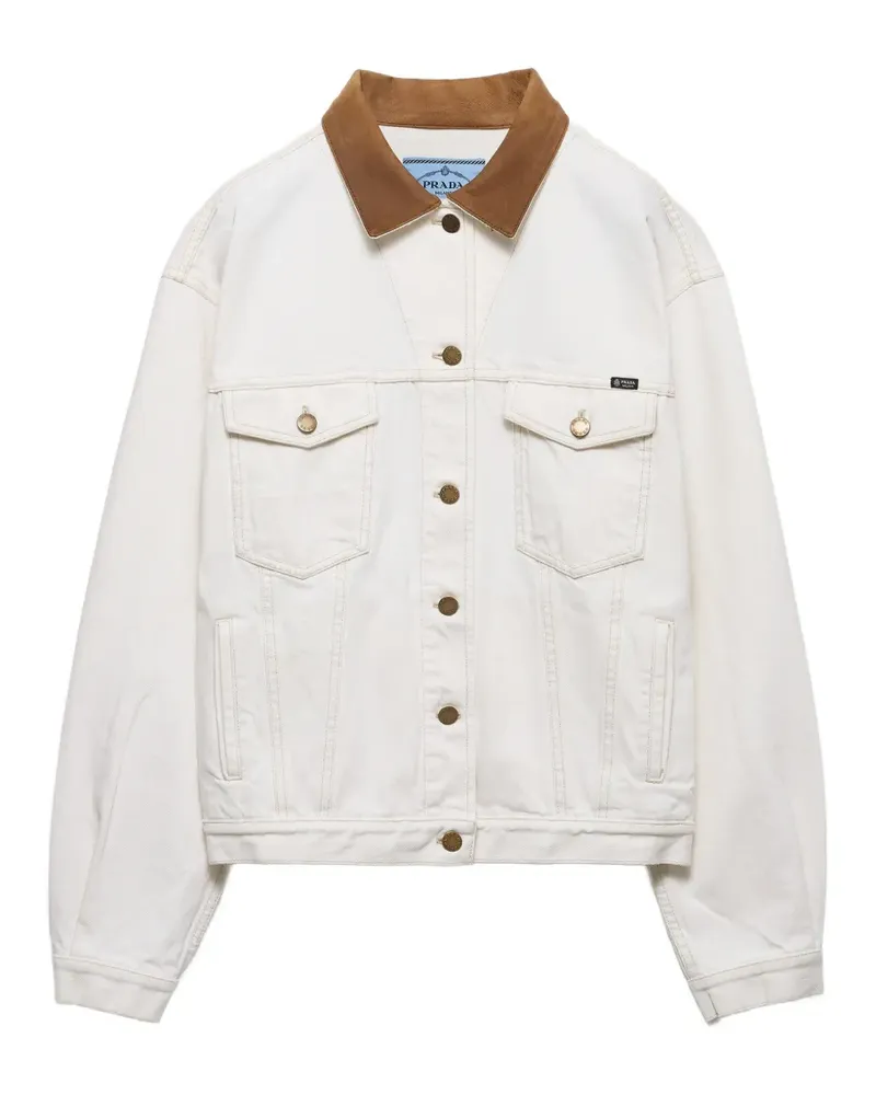 Prada Old Jeansjacke - Weiß Weiß
