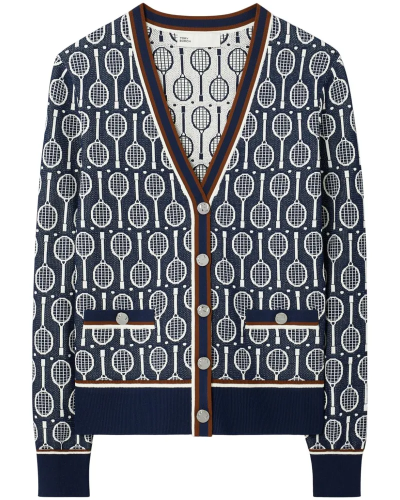 Tory Burch Cardigan aus Tech-Strick Blau