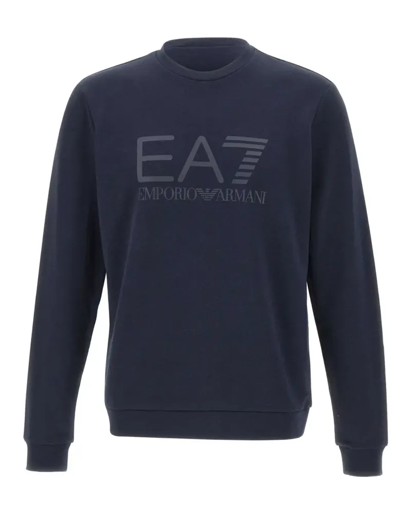 EA7 Core Identity tonal-logo sweatshirt - Blau Blau