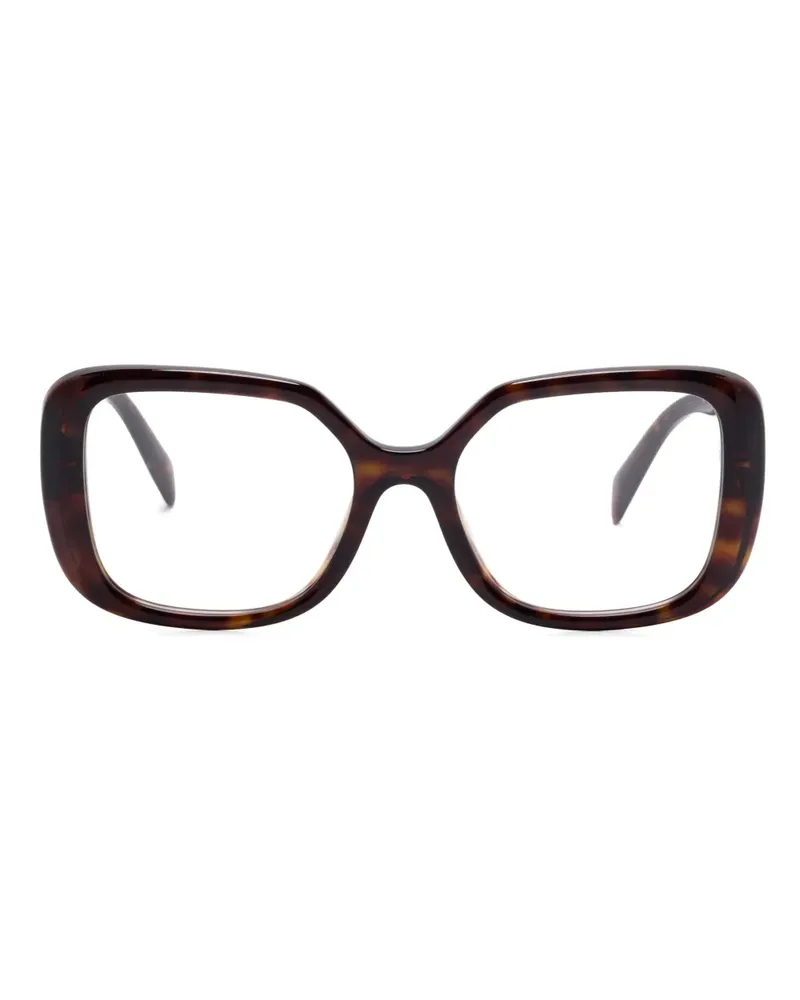 Prada Brille mit Oversized-Gestell - Braun Braun