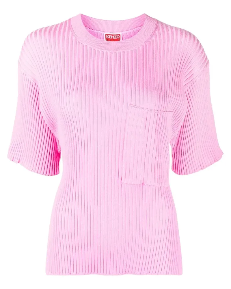 Kenzo Oberteil mit Logo-Patch - Rosa Rosa