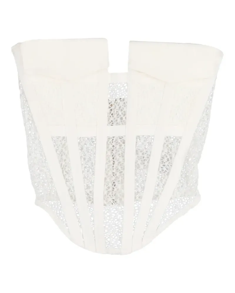 Dion Lee lace-detail corset top - Weiß Weiß