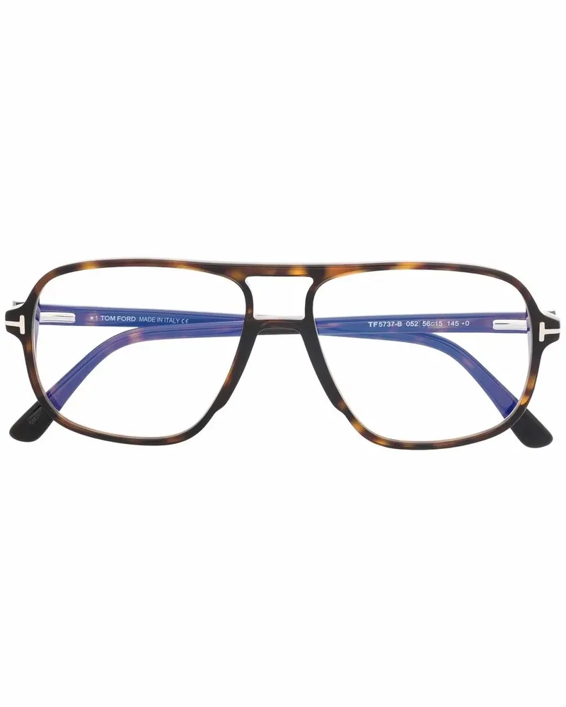 Tom Ford Brille mit eckigem Gestell - Braun Braun