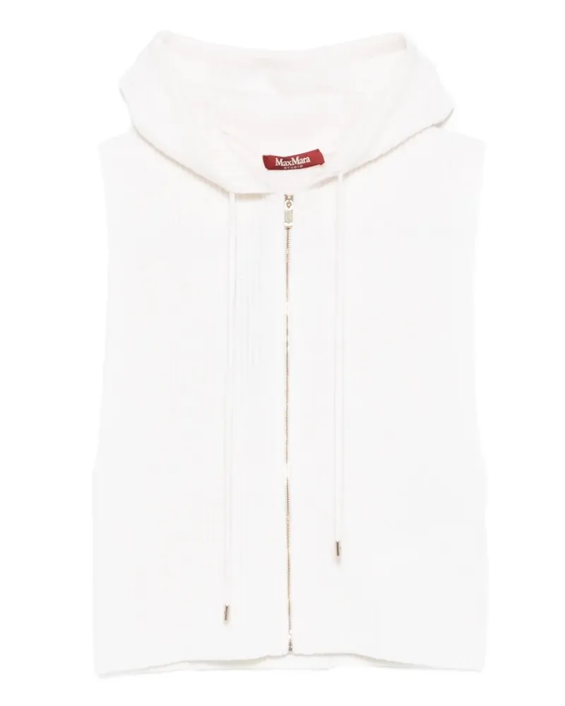 Max Mara zip-up sleeveless hoodie - Weiß Weiß