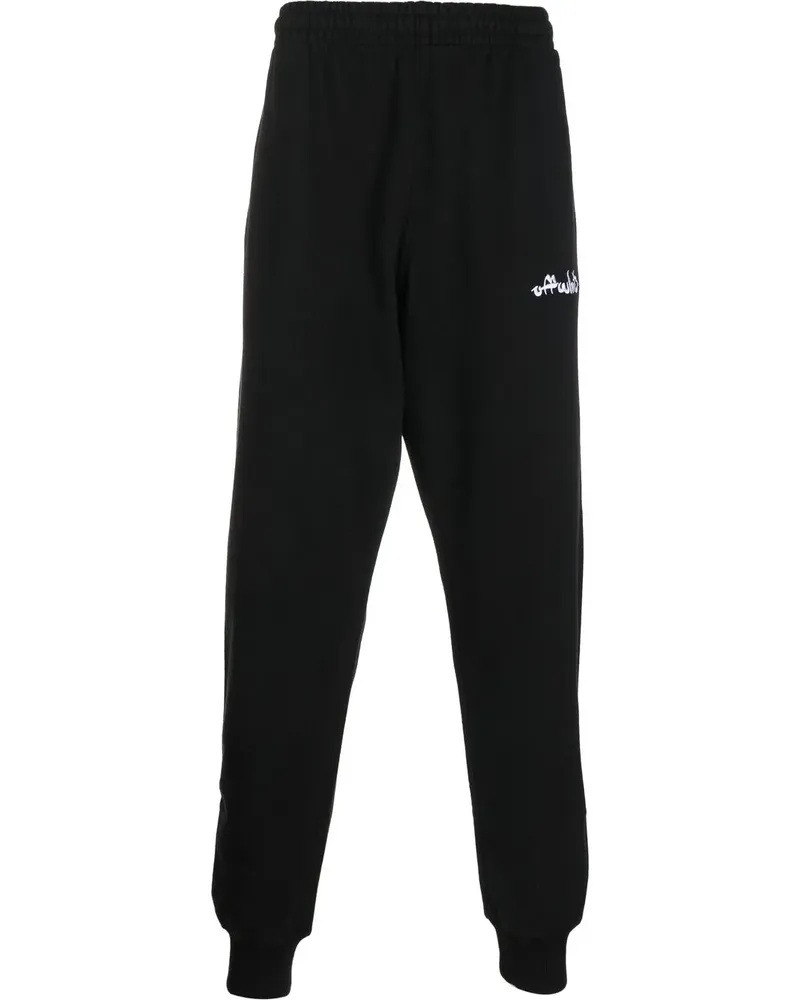 OFF-WHITE Jogginghose mit Logo-Stickerei - Schwarz Schwarz