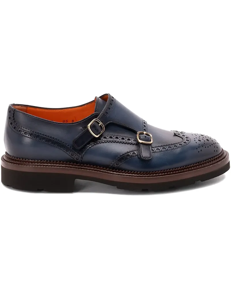 Santoni Kalamabuck Monk-Schuhe - Blau Blau