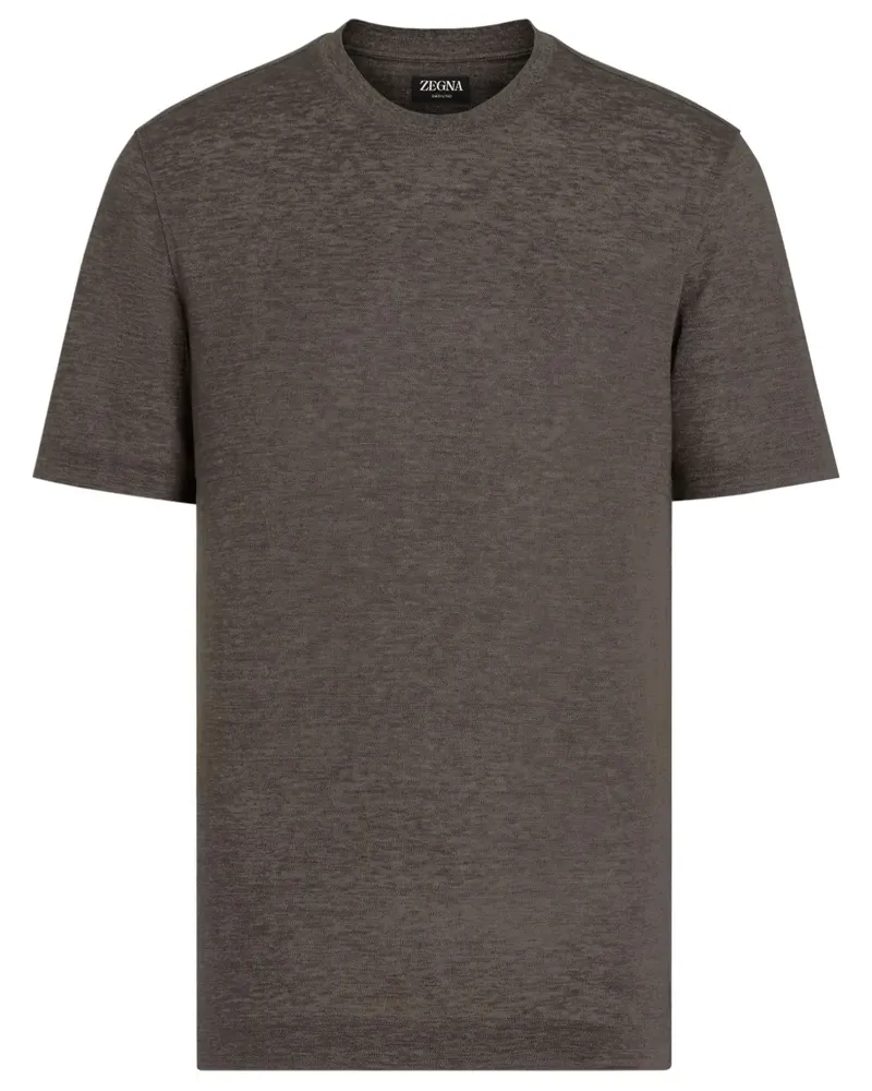 Ermenegildo Zegna Oasi Lino T-Shirt - Braun Braun