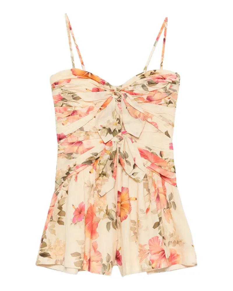 Zimmermann Mahon playsuit - Nude Nude