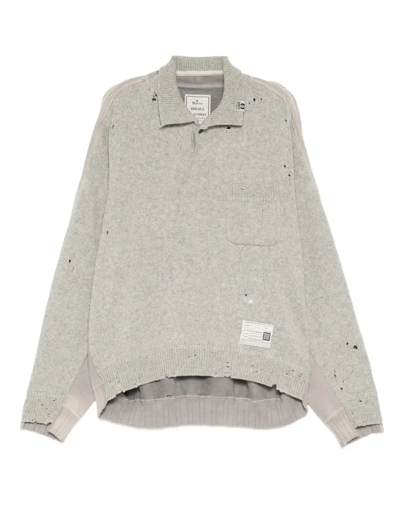 MIHARAYASUHIRO sweatshirt combined sweater - Grau Grau