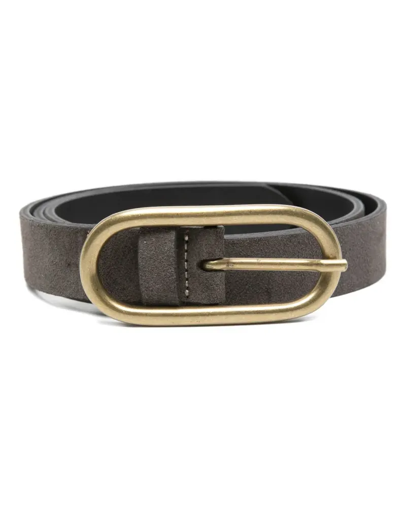TELA oval buckle belt - Grau Grau