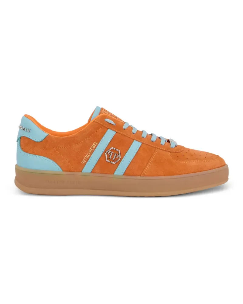 Philipp Plein Gestreifte Sneakers - Orange Orange