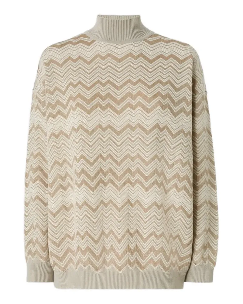 Missoni Stehkragen-Pullover mit Zickzackmuster - Nude Nude