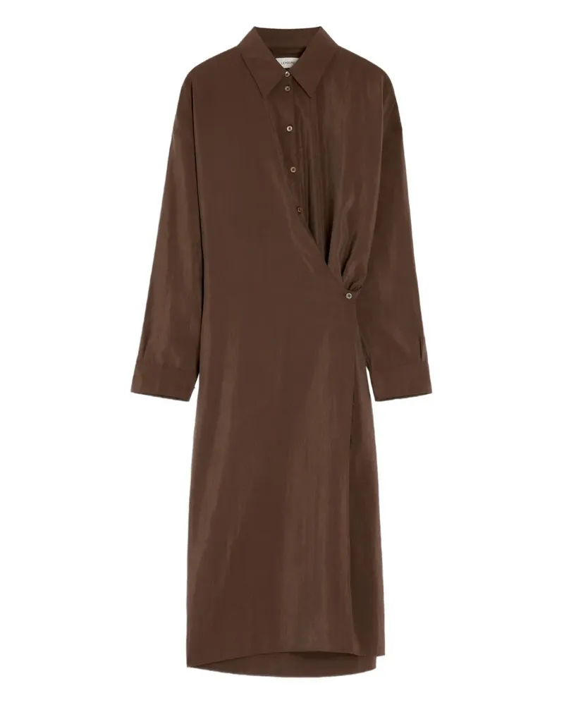 Christophe Lemaire Midikleid mit verdrehtem Design - Braun Braun