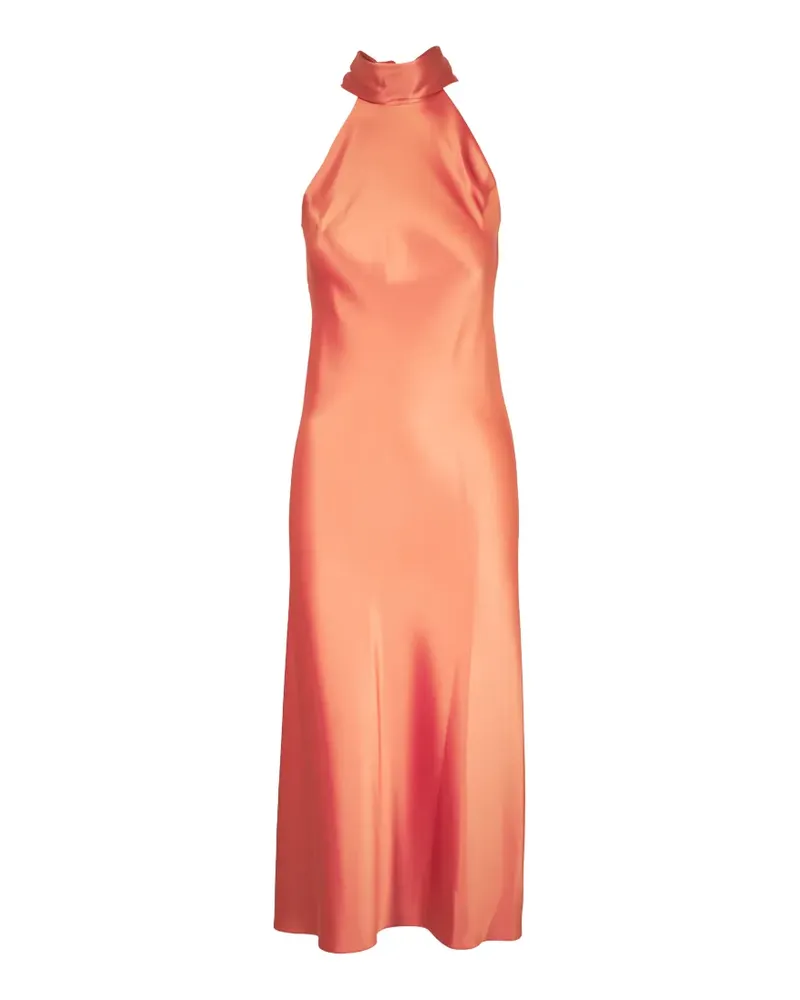 GALVAN Sienna halterneck midi dress - Orange Orange