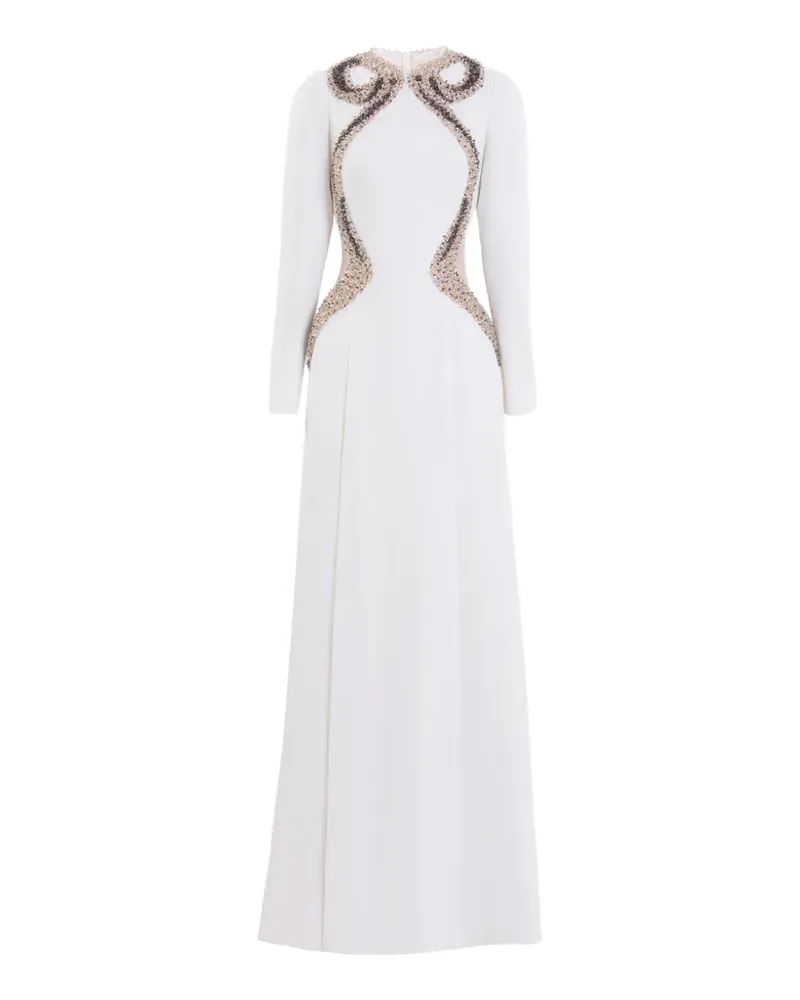 Saiid Kobeisy Verziertes Maxikleid mit langen Ärmeln - Nude Nude