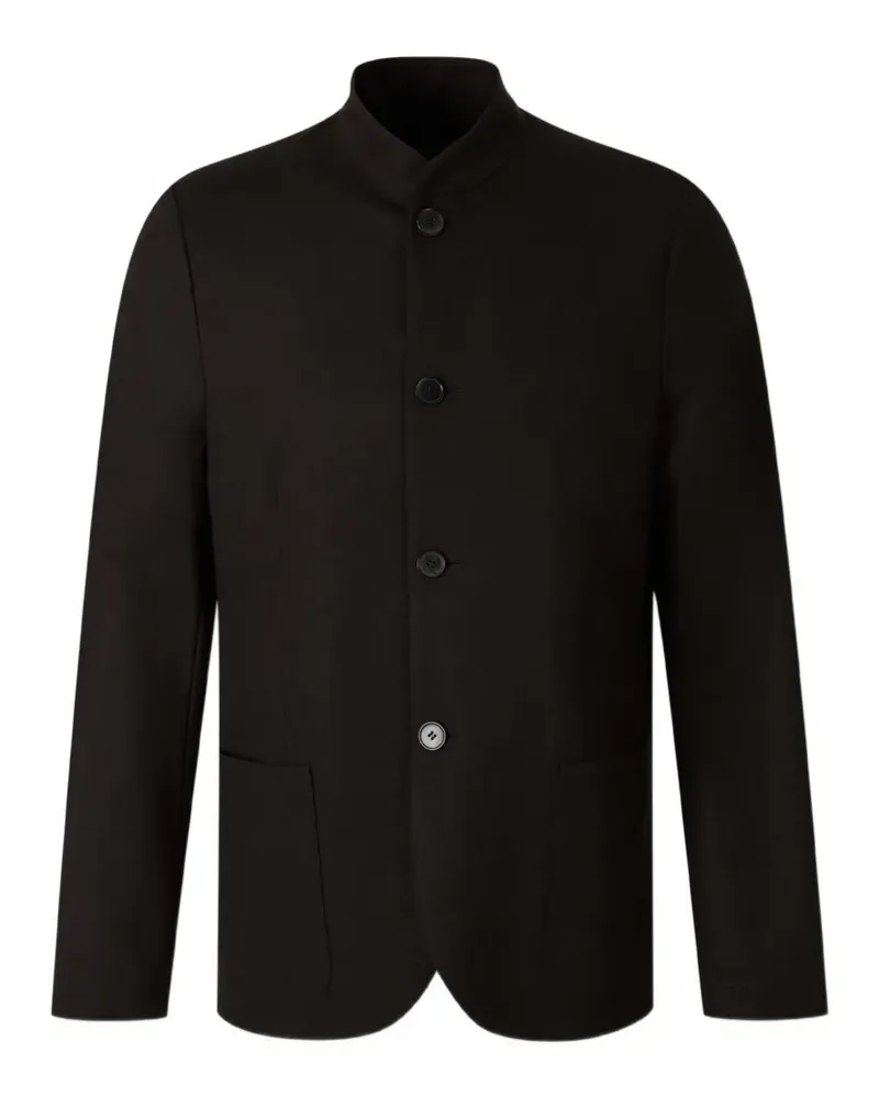 Harris Wharf London Stehkragen-Jacke mit aufgesetzten Taschen - Schwarz Schwarz