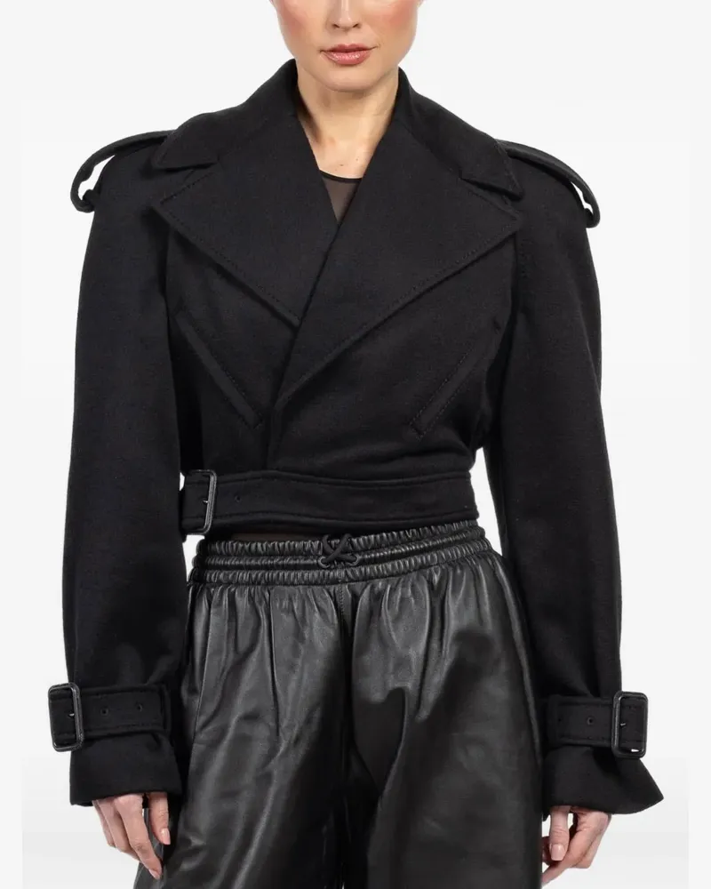 WARDROBE.NYC black cropped jacket - Schwarz Schwarz