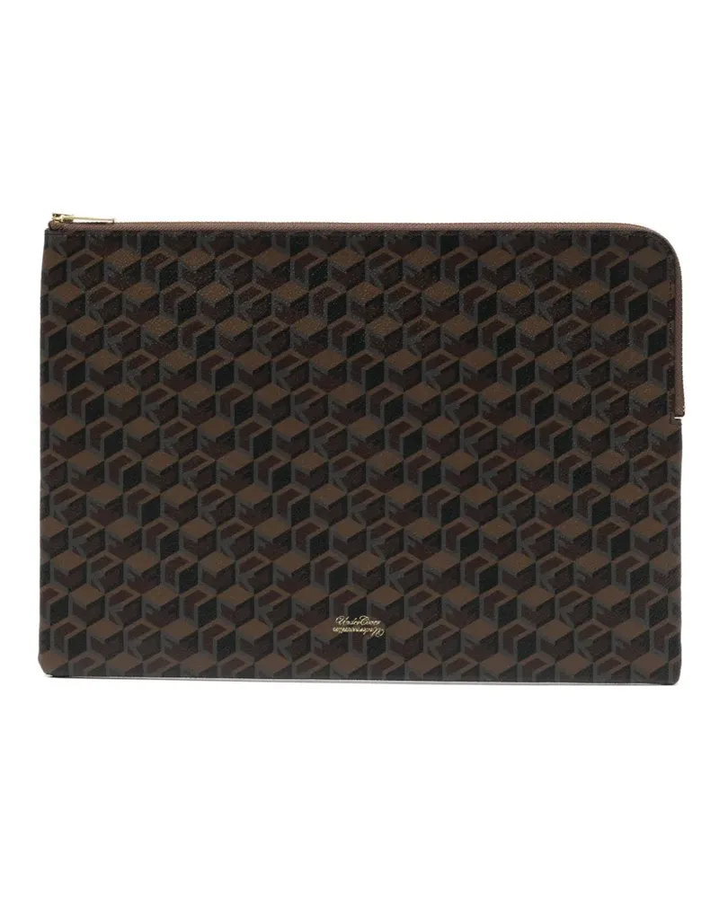 Undercover Clutch mit Monogramm - Braun Braun