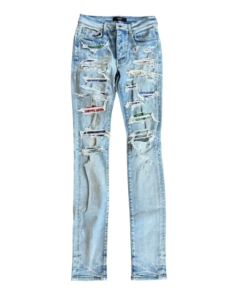Amiri Bandana patch thrasher jeans - Blau Blau
