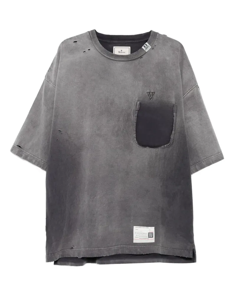 MIHARAYASUHIRO Ausgeblichenes T-Shirt - Grau Grau